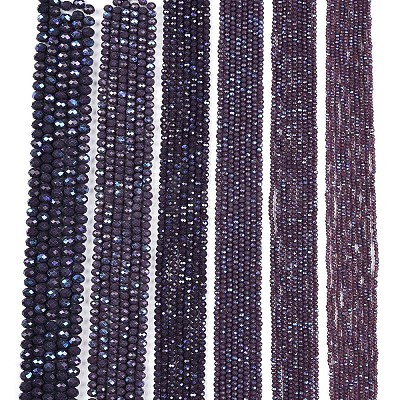 Electroplate Opaque Solid Color Glass Beads Strands EGLA-A044-P6mm-L11-1