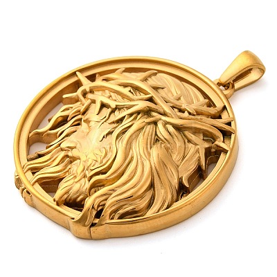 Religion Golden Tone 304 Stainless Steel Pendants STAS-K289-01G-13-1