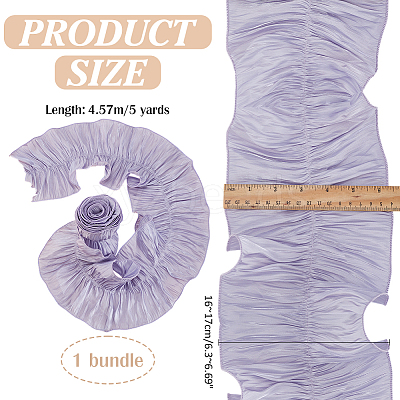 Polyester Ruffled Ribbon DIY-WH0632-77B-1