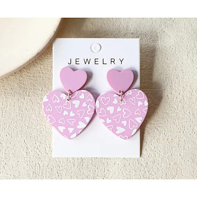 Acrylic Dangle Stud Earrings FS-WG1A271-03-1