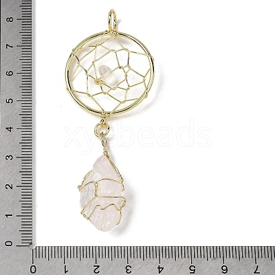 Raw Rough Natural Quartz Crystal Coppwer Wire Wrapped Big Pendants G-G314-02G-04-1