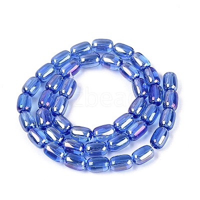 Electroplate Transparent Glass Beads Strands EGLA-Q132-03B-A04-1
