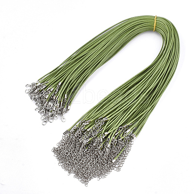 Waxed Cord Necklace Making NCOR-T001-16-1