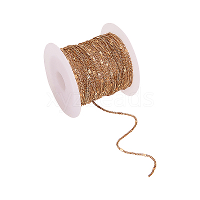 Soldered Brass Coated Iron Curb Chains CH-CJ0001-01A-KCG-1