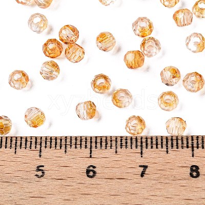 Baking Paint Electroplate Transparent Glass Seed Beads SEED-N006-07G-1