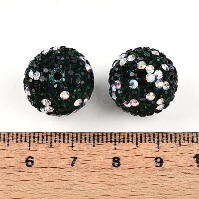 Polymer Clay Pave Rhinestone Beads RB-T018-01F-1