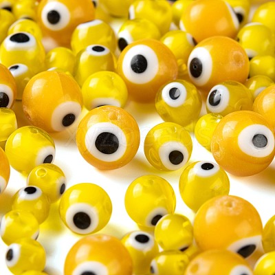 3 Strands 3 Style Handmade Evil Eye Lampwork Round Bead Strands LAMP-LS0001-12G-1