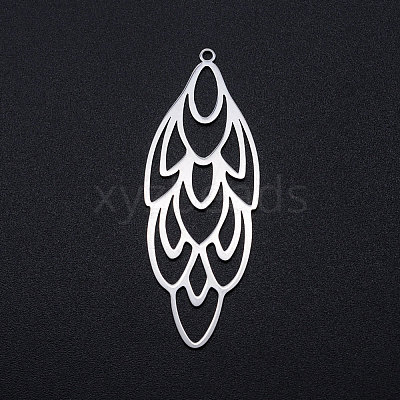 Tarnish Resistant 201 Stainless Steel Big Filigree Pendants STAS-T049-T698-1-1