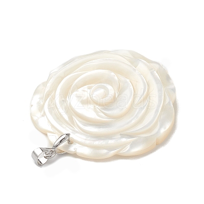 Natural White Shell Pendants BSHE-E029-03P-02-1