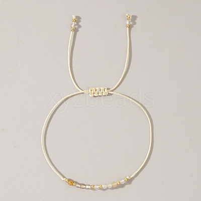 Natural stone and copper bead handmade bracelet VA8051-11-1