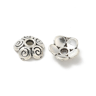 Tibetan Style Bead Caps TIBE-P003-68AS-1