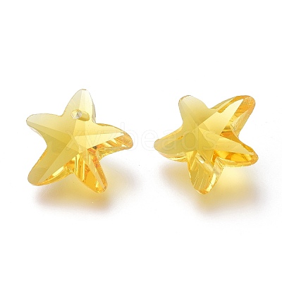 Faceted Glass Charms GLAA-H101-A-08-1