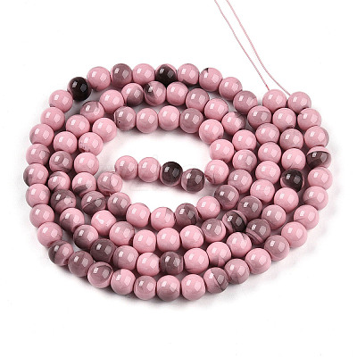 Baking Paint Glass Beads Strands DGLA-N013-8mm-09-1