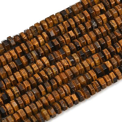 Natural Tiger Eye Beads Strands G-G317-A27-3X6MM-1