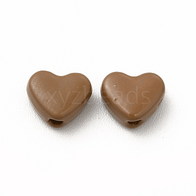 Heart Spray Painted Alloy Beads FIND-G053-01G-1