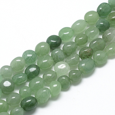 Natural Green Aventurine Beads Strands X-G-R445-8x10-22-1
