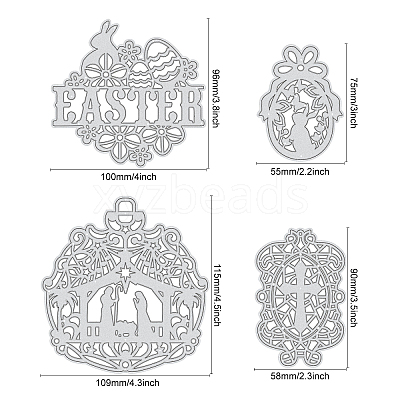 Easter Carbon Steel Cutting Dies Stencils DIY-DM0001-021-1