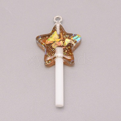 Resin Pendants RESI-WH0025-11J-1