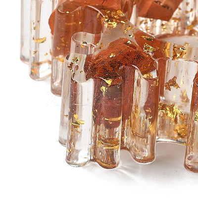 Natural Red Jasper & Resin Candle Holder Molds DJEW-H012-02C-1