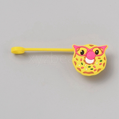 PVC & Silicone Dustproof Straw Cap AJEW-CJC0007-02B-1