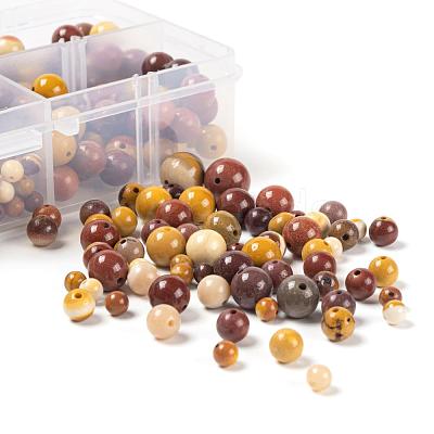 340Pcs 4 Sizes Natural Mookaite Beads G-LS0001-34-1