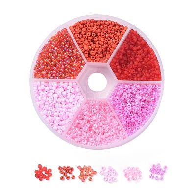6 Colors 12/0 Glass Seed Beads SEED-X0052-03E-2mm-1