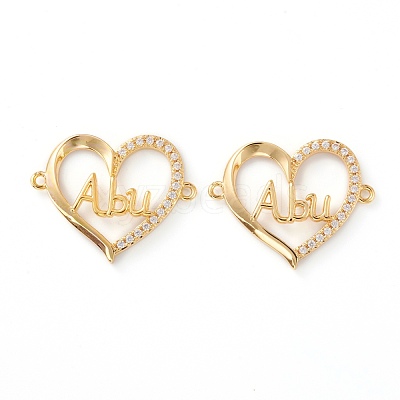 Brass Micro Pave Clear Cubic Zirconia Links ZIRC-J039-11G-1
