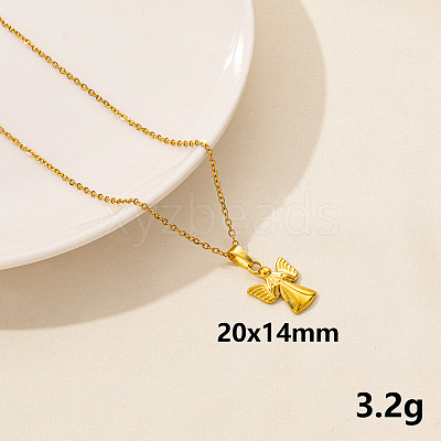 304 Stainless Steel Ancient Egyptian Goddess Pendant Necklaces IS6565-4-1