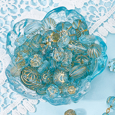 2 Bags Transparent Acrylic Beads MACR-PA0001-17A-1