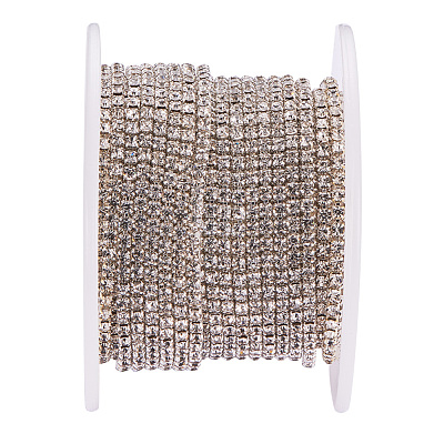 Brass Rhinestone Strass Chains CHC-T001-SS6-01S-1
