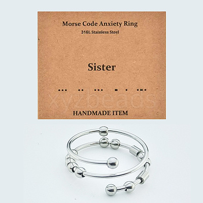 304 Stainless Steel Rotating Cuff Rings FS-WG14209-08-1