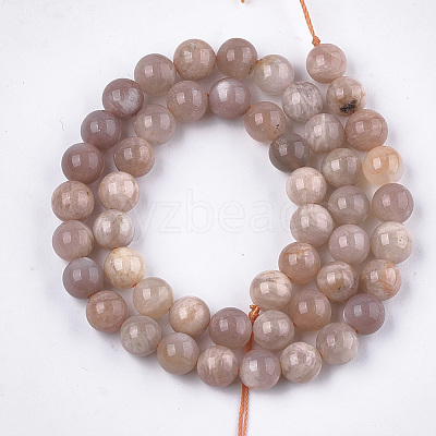 Natural Sunstone Beads Strands G-S333-8mm-038-1