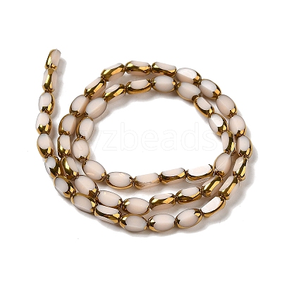 Electroplate Opaque Color Glass Beads Strands X-EGLA-Q127-A01-02J-1