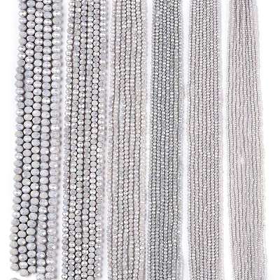 Electroplate Glass Beads Strands EGLA-A044-P1mm-B19-1