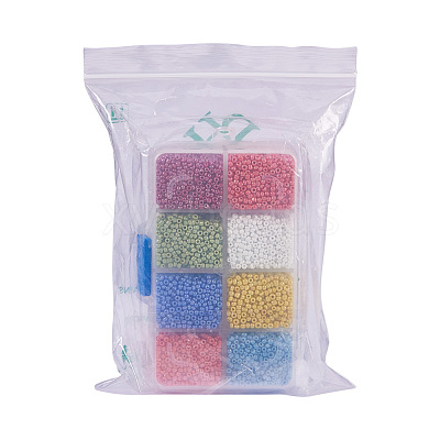 Mixed 12/0 Round Glass Seed Beads SEED-PH0006-2mm-06-1