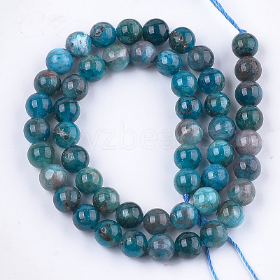 Natural Apatite Beads Strands X-G-S333-8mm-031-1