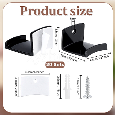 ABS Baseball Cap Hook FIND-WH0173-493C-1