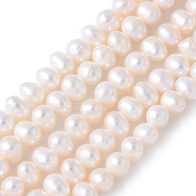 Natural Cultured Freshwater Pearl Beads Strands PEAR-I007-07Q-07A-1