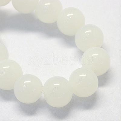 Baking Paint Imitation Jade Glass Round Bead Strands DGLA-Q021-4mm-01-1