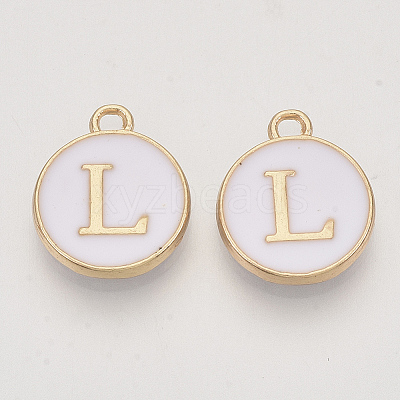 Golden Plated Alloy Charms LS-ENAM-S118-01L-1