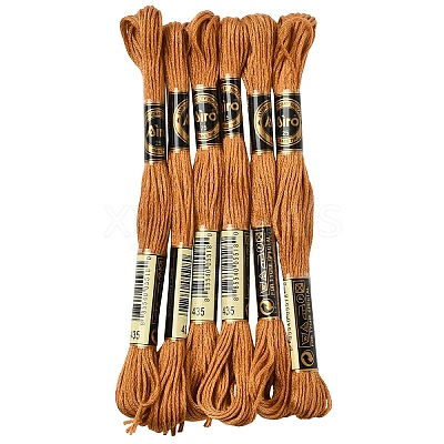 6Bundles Polyester Embroidery Floss OCOR-YW0001-25A-1