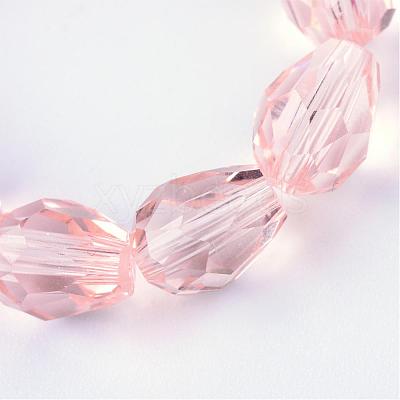 Transparent Glass Bead Strands GLAA-R024-6x8mm-08-1