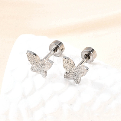 304 Stainless Steel Stud Earrings EJEW-H161-01P-D-1
