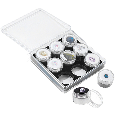 9Pcs Column Plastic Containers for Diamond CON-WH0095-133B-1