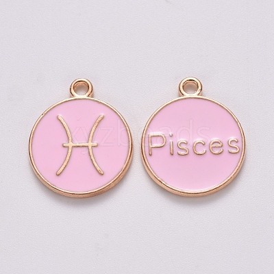 Alloy Enamel Pendants X-ENAM-S124-01B-09H-1