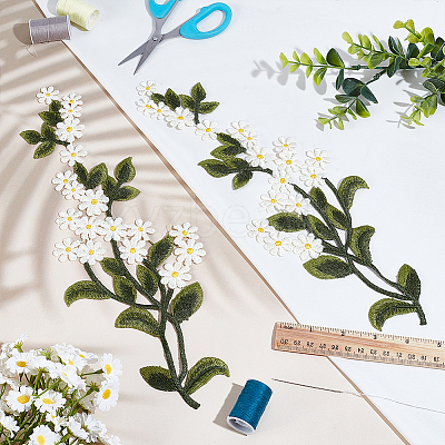 Flower Polyester Sew on Appliques DIY-WH0308-606-1