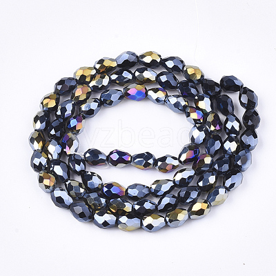 Electroplate Glass Beads Strands EGLA-T013-05A-1