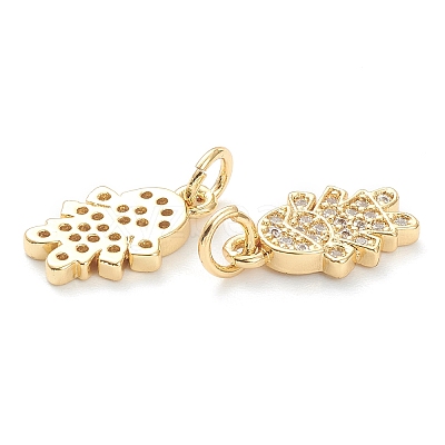Brass Micro Pave Clear Cubic Zirconia Pendants LS-ZIRC-J041-10-1