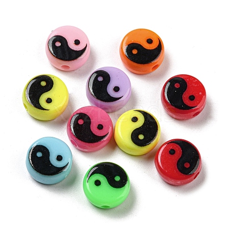 Opaque Acrylic Beads SACR-P028-01B-01-1