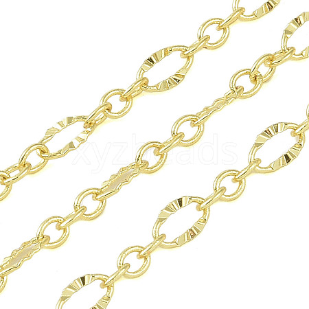 Rack Plating Brass Link Chains AJEW-Q150-06G-02-1